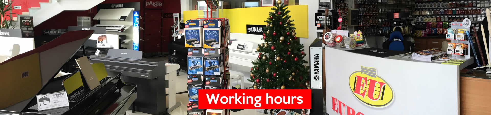 Working hours during the Christmas and New Year’s holidays